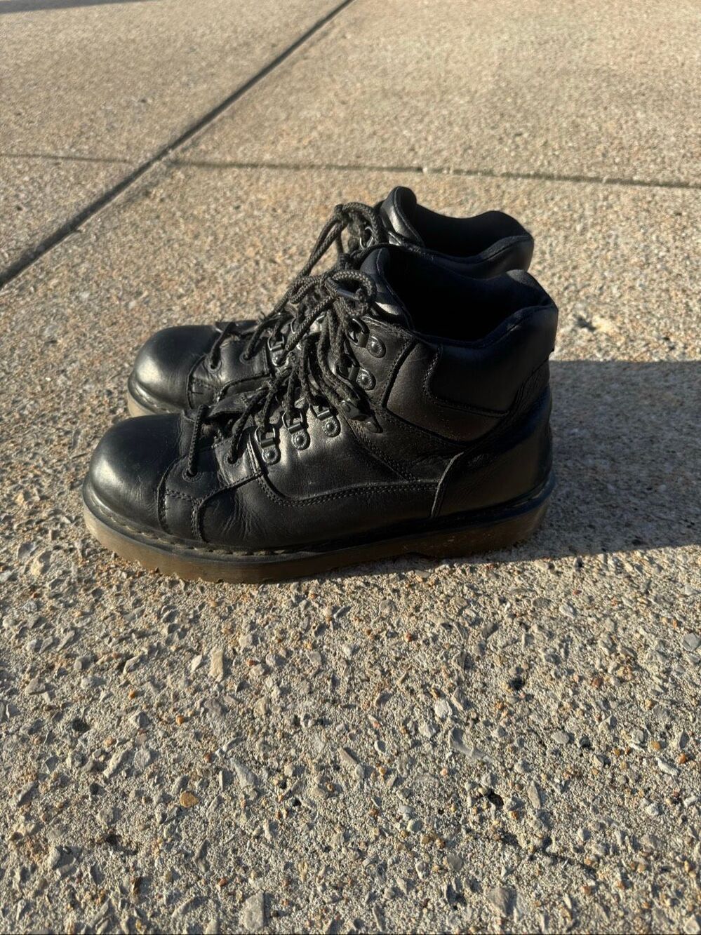 Y2K Dr Martens 10963 Men’s 12 Black Leather Boots Grunge Gorpcore Combat